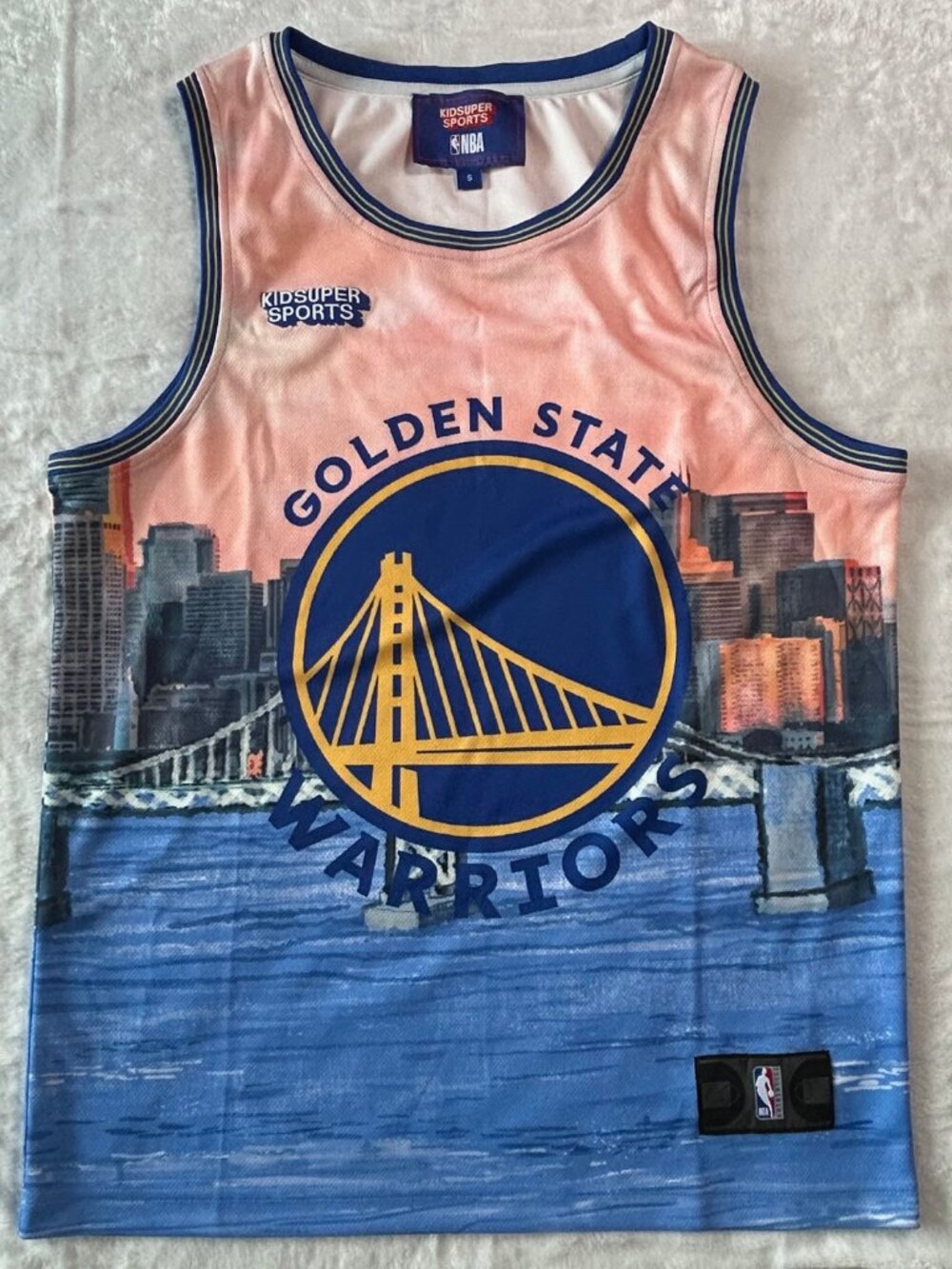 Golden State Warriors NBA & KidSuper Studios by Fanatics Hometown Jersey - Small